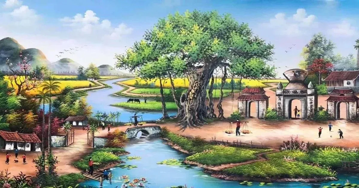 50+ ảnh vẽ cảnh đẹp quê hương say đắm lòng người