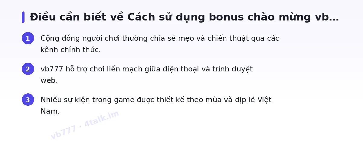 Những điều cần biết về vb777