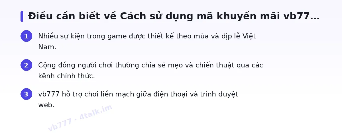 Những điều cần biết về vb777