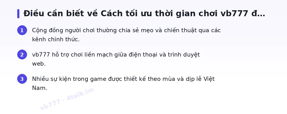 Những điều cần biết về vb777