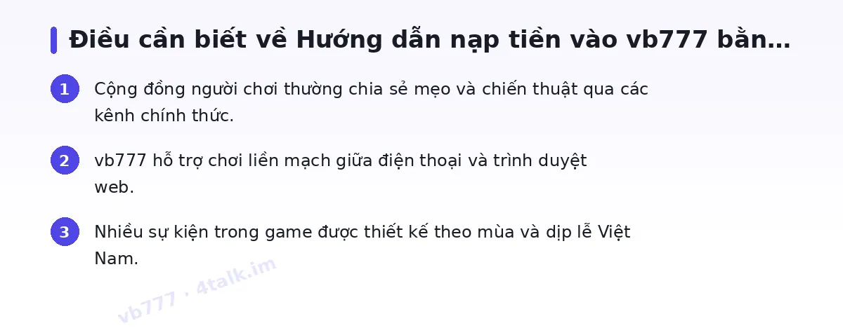 Những điều cần biết về vb777