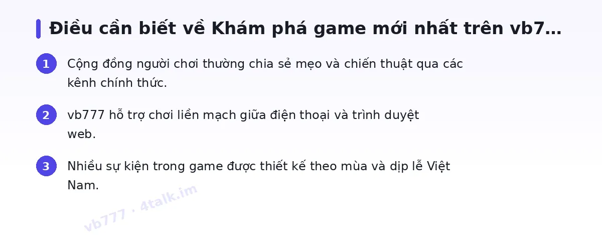 Những điều cần biết về vb777