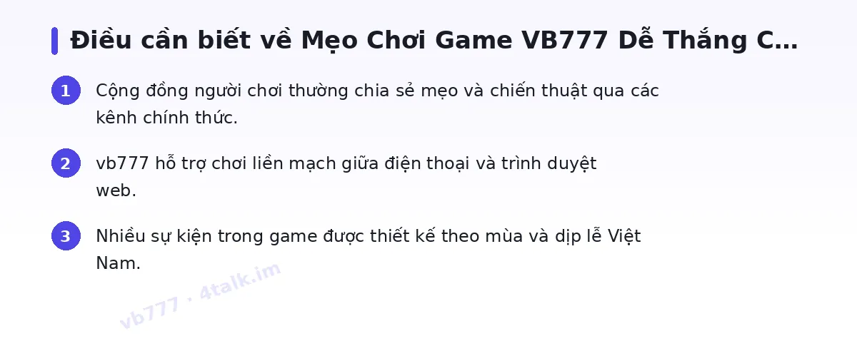 Những điều cần biết về vb777