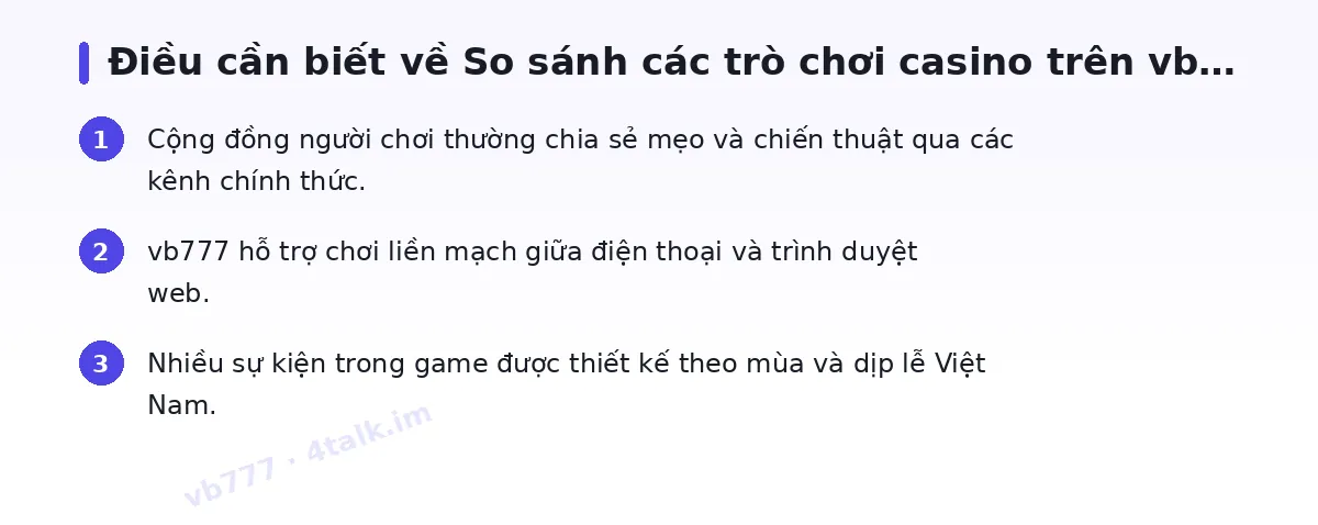 Những điều cần biết về vb777