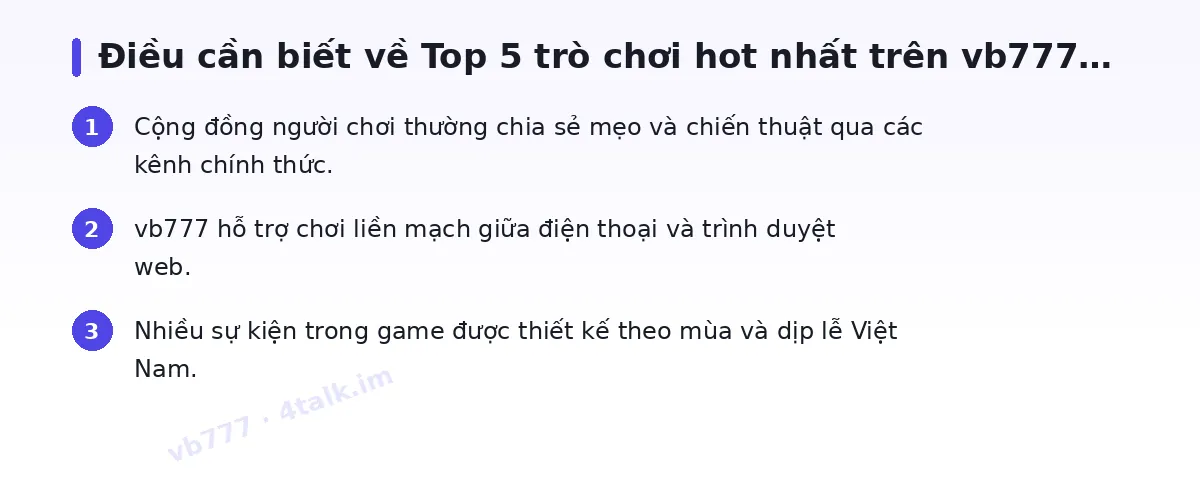 Những điều cần biết về vb777